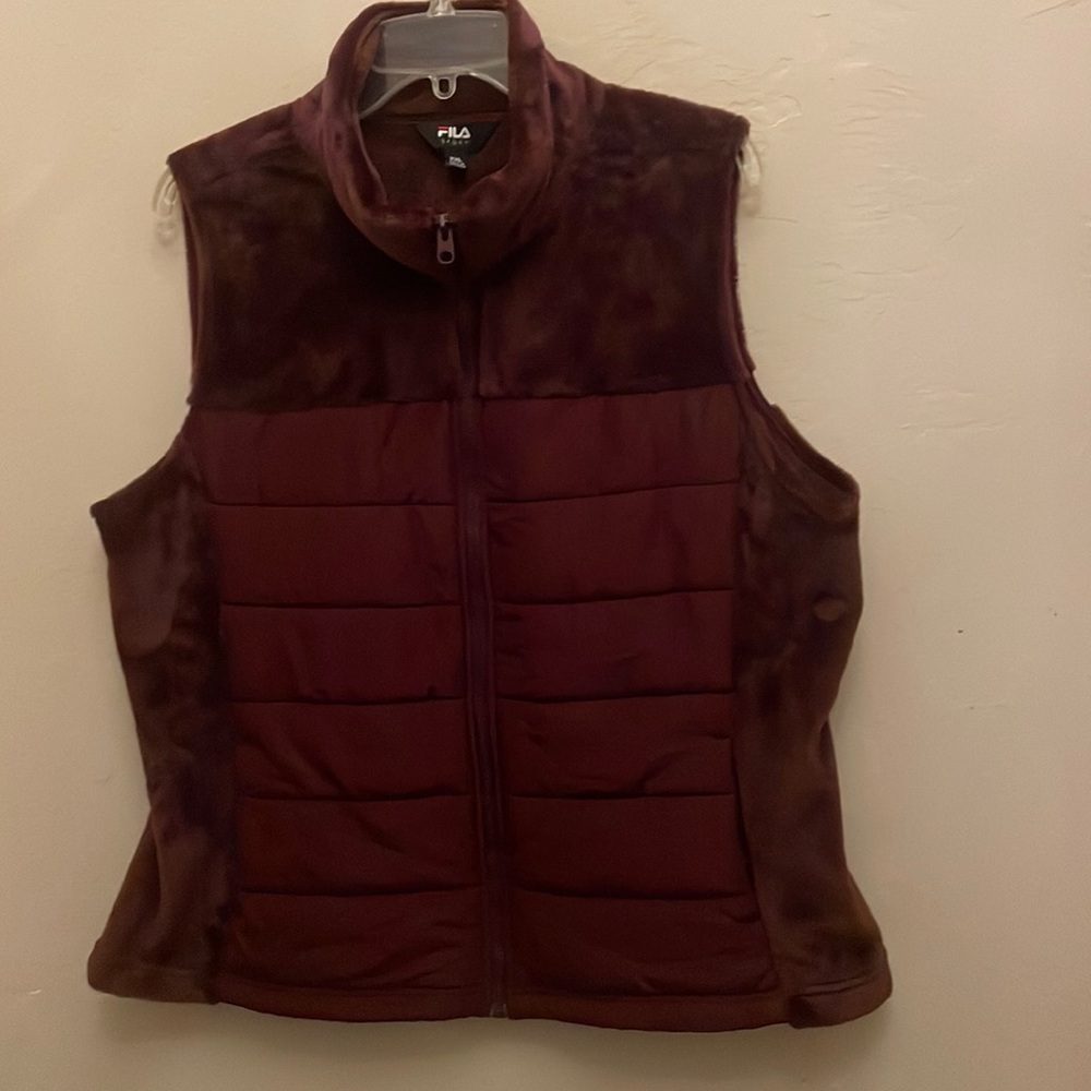 FILA Faux Fur Puffer Vest womens womens ! XXL